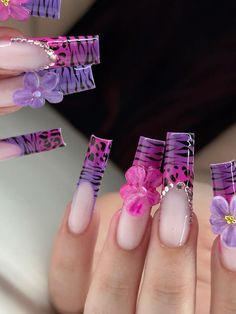 Shirt Purple Nails, Xl Long Acrylic Nails Y2k, Cute Short Square Nails Purple, Purple Nails For Hoco, Square Grunge Nails, Purple Gyaru Nails, Cute Simple Purple Nails, Y2k Hibiscus Nails, Pink And Green Aura Nails