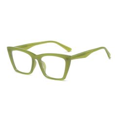 Crafted from high-quality TR90, Teresa is an elegant frame brimming with chic charm. Stylish cat-eye and bright color make these glasses appealing. It is very suitable for women and available in five colors.Frame Shape: Square, Cat EyeFrame Color: GreenFrame Material: TRRim Type: Full RimSpring Hinge: NoAdjustable Nose Pads: NoWeight: 30 gWeight: 30 gLens Width: 55 mmBridge Width: 20 mmTemple Length: 145 mmFrame Width: 150 mmLens Height: 46 mm Green Glasses, Eye Green, Elegant Frame, Glasses Online, Prescription Glasses, Bright Color, Cat Eye, Trendy Fashion, For Everyone