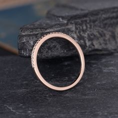 Rose Gold Wedding Band Half Eternity Diamond Band Women Stackable Ring Minimalist Delicate Matching Dainty Bridal Promise Anniversary Gift ITEM INFORMATION: Metal Type- Solid 14K Rose Gold Ring Size Available- US3# -10# *Wedding Band Details: WIDTH-( approx. 1.4mm) Stone - Natural Diamond Weight - 0.18ct Clarity - SI Color - H **Stone Replacement** Available with any other gemstones, please feel free to contact me for a quote. **Metal Type** Available in 14K or 18K yellow gold, white gold, and r Rose Gold Stackable Rings With Halo For Promise, Minimalist Wedding Diamond Ring With Halo Design, Rose Gold Halo Stackable Rings For Promise, Adjustable Wedding Midi Rings With Round Band, Minimalist Cubic Zirconia Eternity Band, Wedding Midi Rings, Formal Rose Gold Stackable Rings With Simple Design, Wedding Stackable Rings In Rose Gold With Cubic Zirconia, Wedding Stackable Rose Gold Rings With Cubic Zirconia