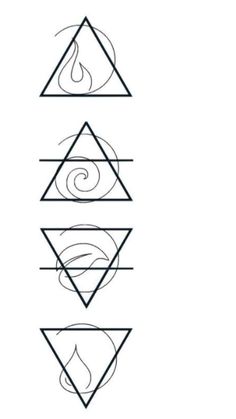 the four elements of an eye are shown in black and white, with one being drawn on