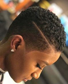 Follow me for more content like this. 4c Fade Haircut Women, Barber Haircuts For Women, Womens Fade Haircut Short Hair, Step The Barber, Bald Fade Women Black, Feminine Haircuts, African American Haircuts, Fade Haircut Women, Tapered Natural Hair Cut