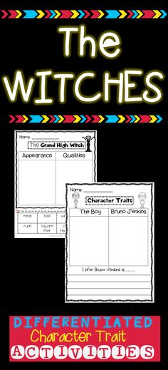 the witches worksheet with text and pictures to help students understand what they are reading