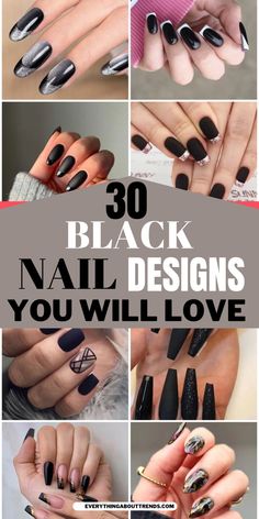 I love black nails if you love black nail design then you’re in the right place. These black nail designs are lovely and you’ll like to try them for your next manicure. Try these black nails for your next manicure and you’ll love them Flat Black Nails Designs, Neutral Black Nails, Black Nails Inspiration Nailart, Edgy Nail Designs Simple, Black Neutral Nails, Black Polish Nail Designs, Neutral And Black Nails, Black And Neutral Nails, Black Nails With Accent