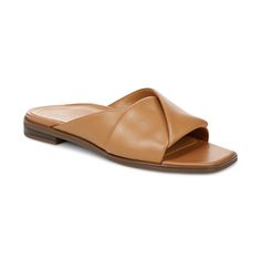 Miramar Slide Sandal Camel Sandals, Cognac Sandals, Dressy Sandals, Dad Sneakers, Vionic Shoes, Leather Slide Sandals, Star Shoes, Only Shoes, Comfortable Flats