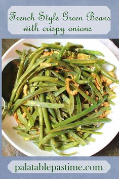 french style green beans with crispy onions