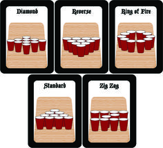 four coasters with different types of beer on them and the words king of fire