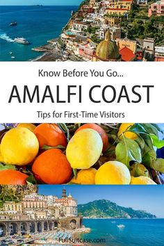 the amalfi coast with oranges and other things to see