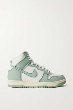 High Top Nike, Nike Collection, Nike High Tops, Denim Sneakers, Baskets Nike, Green Sneakers, Nike Dunk High