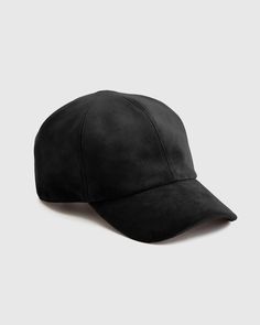 Elevate your casual style with our Italian Suede Baseball Cap. Crafted from premium Italian suede, this cap offers a soft, breathable, and lightweight experience for all-day wear. The durable material ensures a comfortable fit, while the adjustable strap allows for customizable sizing. Perfect for adding a sophisticated edge to your everyday look.  | Quince | Italian Suede Baseball Cap in Black, Size Medium/Large, Italian Leather Quince, Italian Leather, Everyday Look, Casual Style, Baseball Cap, Adjustable Straps, Comfort Fit, Perfect Fit, Size Medium