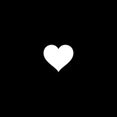 a white heart in the middle of a black background with only one left side visible