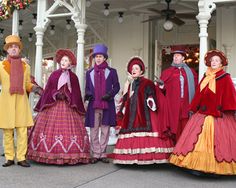 Christmas Carolers Costumes, Christmas Caroling Outfits, Christmas Carolling, Dickens Costumes, Clothes Cupboard, Poofy Skirts