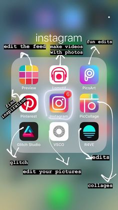 the instagram app on an iphone screen with icons and captions in different languages