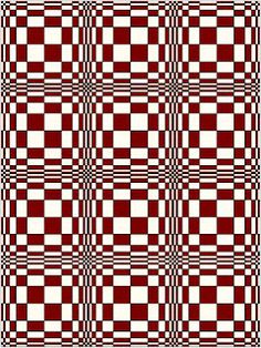 a red and white checkered pattern with squares