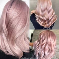 Hair color trends in 2021 Blond Rose, Honey Blonde Hair, Blonde Hair Shades, Hair Color Pink, White Blonde, Platinum Blonde Hair, Hair Colours