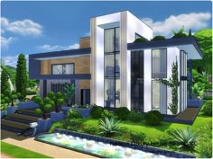 Sims 4 Houses Modern Luxury, Sims House Ideas, Sims4 Inspiration, Sims 4 Mansion, Sims 4 Penthouse, Modern Luxury House