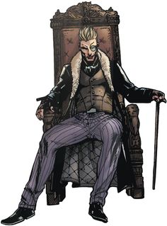 a drawing of a man sitting in a chair with a cane and wearing a suit