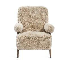 the chair is made out of sheepskin