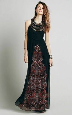 Top Rated Free People NWT $400 Women๏ฟฝs Dress Demeter Metal Beaded Bib Boho Maxi Gown, Women's Dresses Long Dresses Casual Maxi, Free People Maxi, Style Hijab, Maxi Gown Dress, Chiffon Maxi Dress, Boho Maxi, Maxi Gowns, Fashion Over 40, Boho Maxi Dress