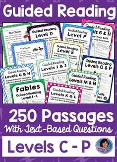 the guided reading level d passages with test - based questions and levels c - p