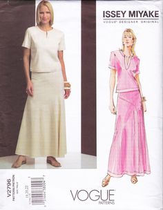 a women's dress and top sewing pattern from the missesy miyake