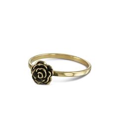 Rose Stacking Ring - Bronze Rose Stackable Ring - Flower Stacking Ring Adjustable Rose Flower Ring, Ring Flower, He Loves Me, Stackable Ring, Skull Ring, Stacking Ring, Stackable Rings, Stacking Rings, Gold Style