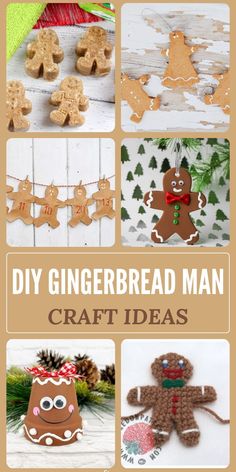 gingerbread man craft ideas for kids and adults to make with their own handmade items