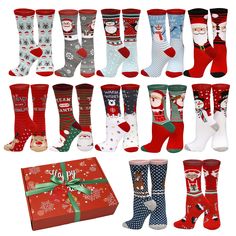 PRICES MAY VARY. Gilbin's 12 Pair Women Soft Stretchy Christmas Holiday Socks, 12 Designs Size 9-11, Perfect to get you in the christmas spirit! COMFY & COZY: What’s more comfortable than a cozy, well-made pair of socks? These socks are made from premium fabric that is designed to feel soft and smooth against your skin Celebrate Christmas in style with these comfortable Christmas socks, Made to last from year to year. Each Pack has a variety of beautiful designs and colors to suit your whole fam Holiday Socks Gift, Christmas Clothing, Holiday Socks, Socks Christmas, Comfortable Socks, Cozy Socks, Xmas Holidays, Patterned Socks, Christmas Socks