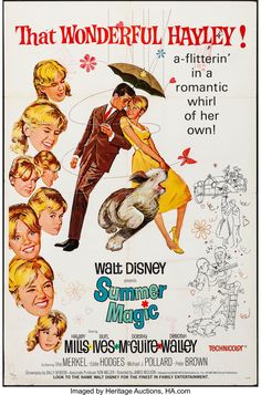 a movie poster for the film that wonderful hayley, starring walt and his children