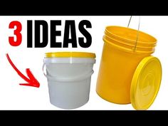 three different types of buckets with the words 3 ideas