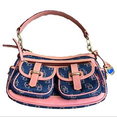 Vintage Y2k 90s Mini Shoulder Bag Dooney & Bourke Hardly Worn I Am Unsure Of Original Price But Ranges $210-$180 Pink & Blue Classic Design Open To Offers & Ask Me About Shipping #Purse #Bag #Vintagedesigner #Designer #Dooney&Bourke Saddle Purse Micro Bag Vintage Dooney Bourke Handbags, Dooney And Bourke Handbags, 90s Handbags, Saddle Purse, 90s Bag, Dream Bags, Micro Bag, Fashion Inspiration Board, Cute Handbags