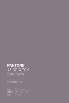 the pantone gray color is shown in this image