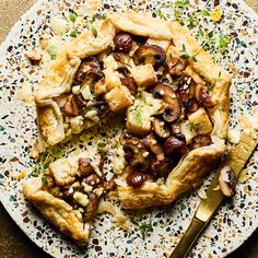 Chestnut, Celeriac and Mushroom Galette Recipe | Recipes from Ocado Mushroom Galette, Galette Recipe, Creme Fraiche, Guilt Free, Puff Pastry, Free Recipes