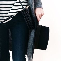 Cèline Chic Minimalista, Parisienne Chic, Mode Chic, Mode Inspiration, Mode Style, Minimal Fashion, Coco Chanel, Striped Tee, Outfit Inspirationen