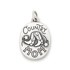 If wide open spaces are your serenity, then our Country Mom Charm might be for you. Featuring a pair of cowboy boots in motion along with dancing florals, this charm celebrates the mom who loves living life in the country. Framed by words using a flowy sc Gift To Mom, Wide Open Spaces, New Charmed, James Avery, Open Spaces, Sweet Notes, Our Country, Living Life, Bracelet Sizes