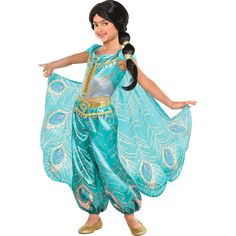 Child Jasmine Whole New World Costume - Aladdin | Party City Jasmine Costume Kids, Jasmine Halloween Costume, Halloween Halloween Costumes, Aladdin Et Jasmine, Aladdin Party, Aladdin Costume, Princess Jasmine Costume, Video Game Costumes, Disney Princess Costumes