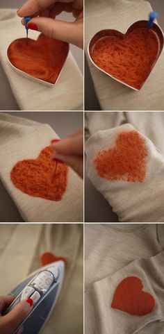 how to make a heart - shaped pillow out of fabric