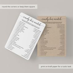 a printable wedding seating chart with the names and numbers on it, sitting next to a