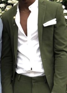 Green Prom Dress With Suit, Green Prom Outfit Men, Prom Suits Green, Green Suit Black Shirt, Cool Prom Outfits For Guys, Cool Prom Suits, Green Prom Suit, Blue Jacket Outfits Men, Prom Men Outfit