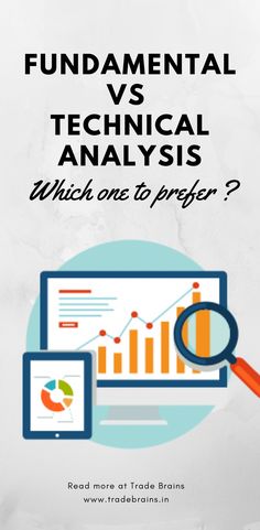 a magnifying glass with the words, fundamental vs technical analysis which one to prefer?