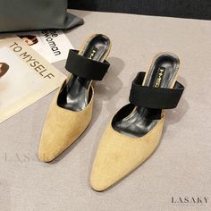 Lasaky - Easy-to-Wear Slippers with Elevated Sole Elegant Slippers, Trendy Block Heels, Elegant Heels, Shoe Sole, Square Head, Womens Shoes High Heels, Thick Heels, Slingback Sandal, Block Heels Sandal