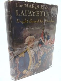 a book with an image of a man holding a flag and standing in front of other people