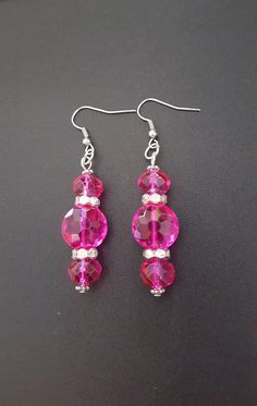 This Dangle & Drop Earrings item is sold by Dibana1516. Ships from Canterbury, NH. Listed on May 10, 2024 Pink Faceted Drop Earrings, Pink Beaded Crystal Drop Earrings, Pink Beaded Drop Crystal Earrings, Handmade Pink Crystal Earrings, Adjustable Crystal Earrings With Faceted Beads, Pink Dangle Crystal Earrings With Faceted Beads, Pink Dangle Earrings With Faceted Beads, Crystal Earrings With Faceted Round Beads, Crystal Drop Earrings With Faceted Beads