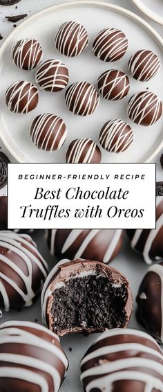 Image for Best Chocolate Truffles with Oreos Nutella Truffles Recipe, Cookies And Cream Truffles, Truffle Dessert Recipes, Golden Oreo Truffles, Oreo Bon Bons, Truffles Recipe Easy, Chocolate Treats Easy, Chocolate Truffle Recipe