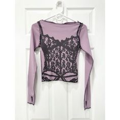 Urban Outfitters Corset Photo-Real Long Sleeve Tee Purple And Black New With Tags Urban Outfitters Corset, Raven Queen, Urban Outfitters Tops, Purple Black, Real Photos, Long Sleeve Tee, Purple And Black, New Black, Urban Outfitters