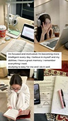 a woman sitting on the floor with her laptop and headphones in front of her face