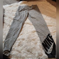 Nike Workout Leggings. Never Worn. Brand New Condition. Nike Gray Pants For Loungewear, Nike Gray Loungewear Pants, Nike Full Length Casual Leggings, Nike Stretch Leggings For Loungewear, Nike Workout, Nike Pants, Nike Black, Workout Leggings, Colorful Leggings