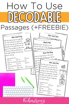 the how to use decoodleable passages and freebied worksheet