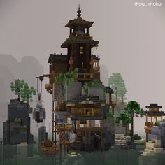 Minecraft Outpost, Modern Minecraft Houses, Minecraft Steampunk, The Outpost, Minecraft Mansion