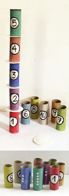 several rolls of toilet paper with numbers on them