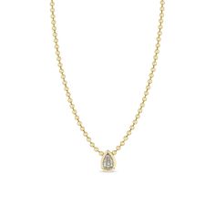 14k gold bead chain necklace featuring a bezel set one-of-a-kind old mine cut pear shaped diamondSPECIFICS • 14k bead chain is fixed at 18"• chain is approx. 2.5mm wide• pear pendant is approx. 8.3mm x 11.5mm• white diamond 1.03 ctw 14k Gold Teardrop Necklace With Single Diamond, Yellow Gold Diamond Necklace With Rose Cut Briolette, Diamond Teardrop Pendant With Bezel Setting, Fine Jewelry Drop Necklaces With Bezel Setting, Diamond Teardrop Jewelry With Bezel Setting, Teardrop Diamond Jewelry With Bezel Setting, Yellow Gold Teardrop Necklace With Single Cut Diamonds, Teardrop Yellow Gold Necklace With Single Cut Diamonds, Yellow Gold Pear-shaped Necklace With Single Cut Diamonds